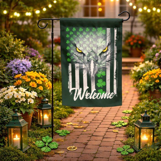 Eagle and Shamrock Welcome Design Garden Flag (Creator Uploaded)