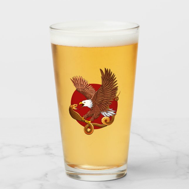 Eagle and Snake Glass (Front Filled)