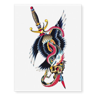 eagle and snake temporary tattoos