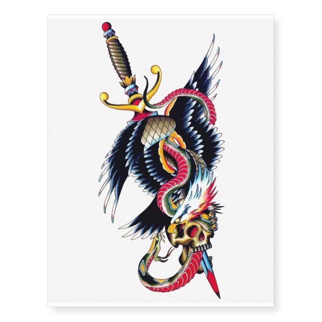 eagle and snake temporary tattoos (Front)
