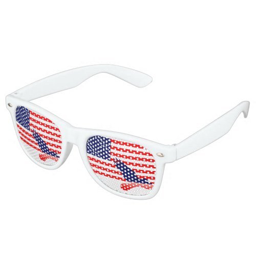 Eagle and the American Flag Retro Sunglasses