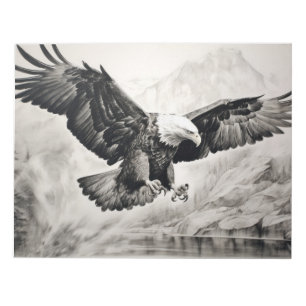 Eagle Animal Bird Wild Nature Ink Sketch Style Notepad