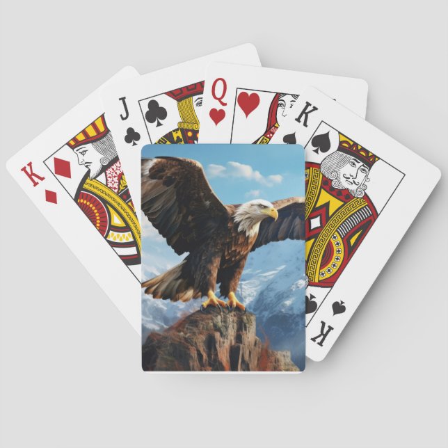 Eagle Animal Bird Wildlife Wilderness Colorful Art Poker Cards (Back)