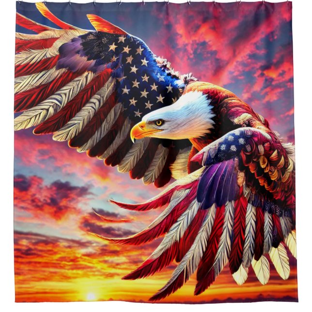 Eagle Art Shower Curtain (Front)