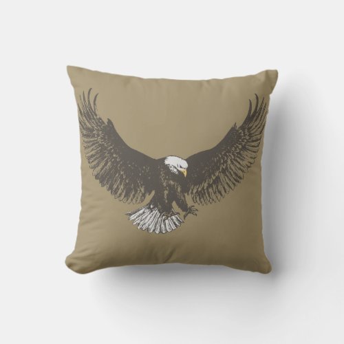 Eagle art throw pillow
