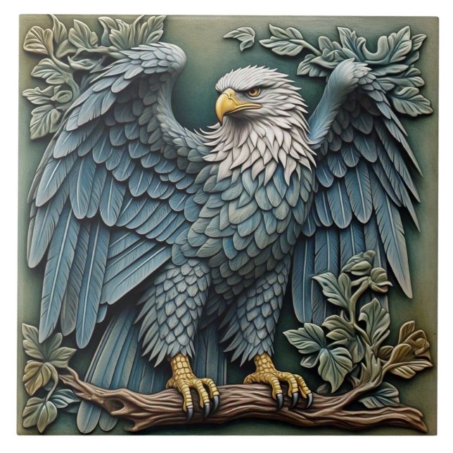 Eagle - Arts And Crafts Ceramic Tile (Front)