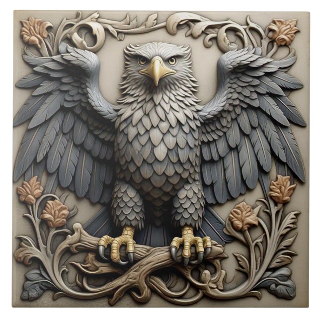 Eagle - Arts And Crafts Ceramic Tile (Front)