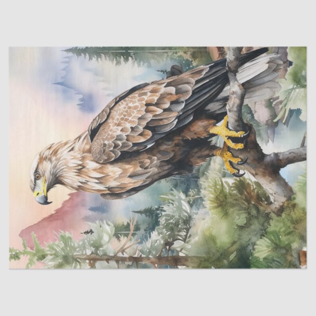 Eagle Artwork Decoupage Tissue Paper (Front)