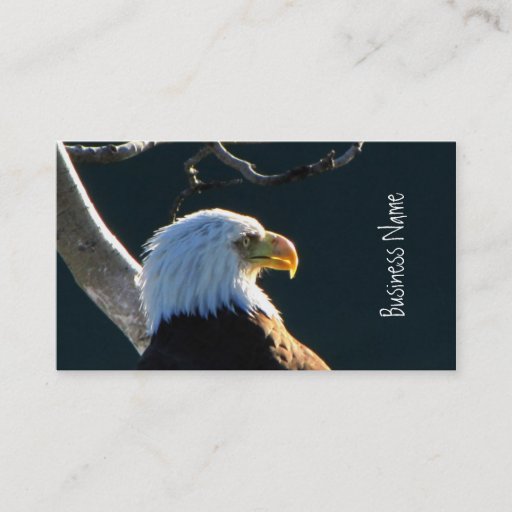 Customizable Eagle at Attention Business Card Templates