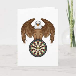 Eagle at Darts with Dartboard Card