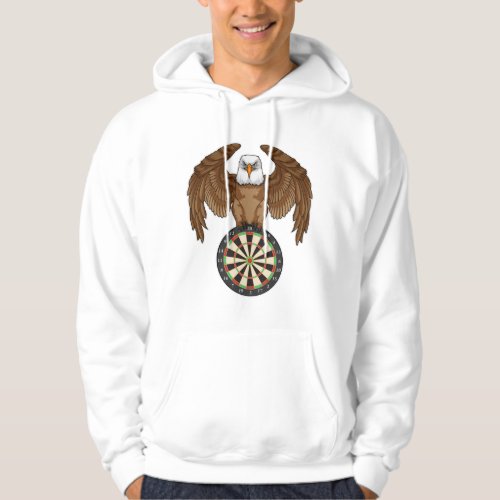 Eagle at Darts with Dartboard Hoodie