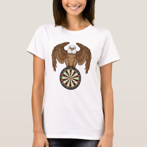 Eagle at Darts with Dartboard T_Shirt