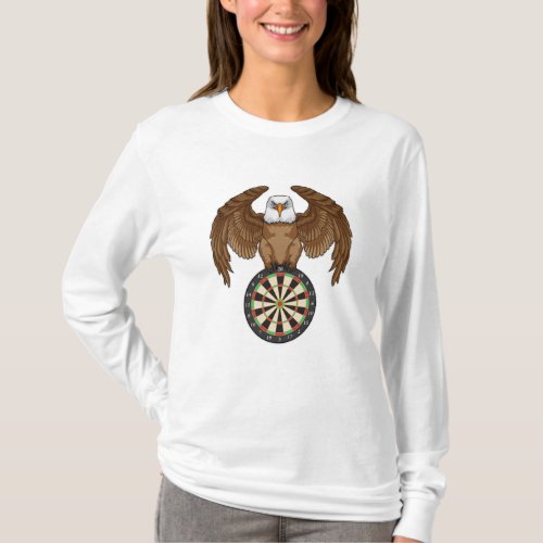 Eagle at Darts with Dartboard T_Shirt