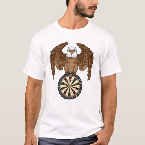 Eagle at Darts with Dartboard T_Shirt