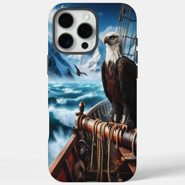 Eagle Atop a Ship in the Arctic Case-Mate iPhone Case (Back)