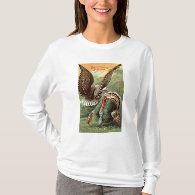 Eagle Attacking a Turkey T-Shirt (Front)