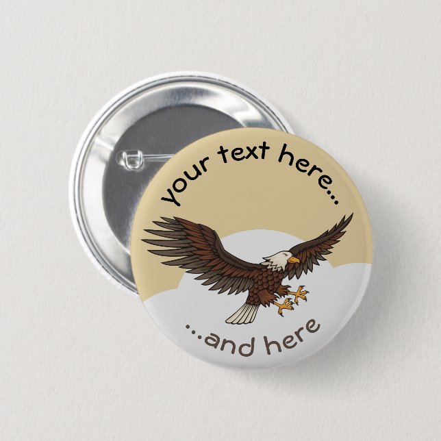 Eagle Attacking Button (Front & Back)