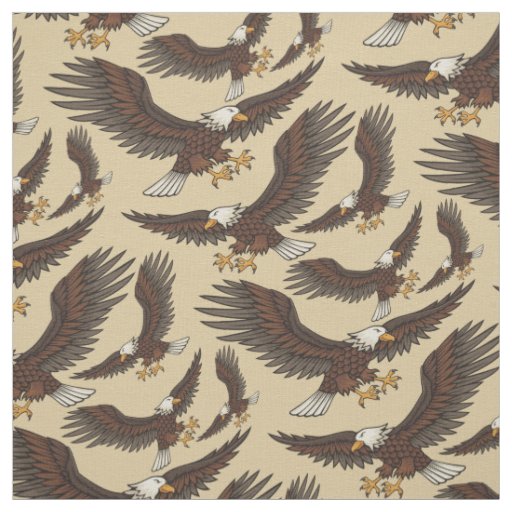 Eagle Attacking Pattern Fabric