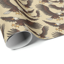 Eagle Attacking Pattern Wrapping Paper