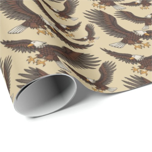 Eagle Attacking Pattern Wrapping Paper