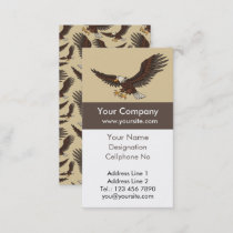 Eagle Attacking Vertical Business Card