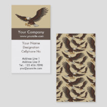 Eagle Attacking Vertical Business Card