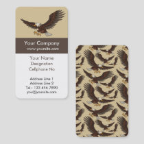 Eagle Attacking Vertical Business Card