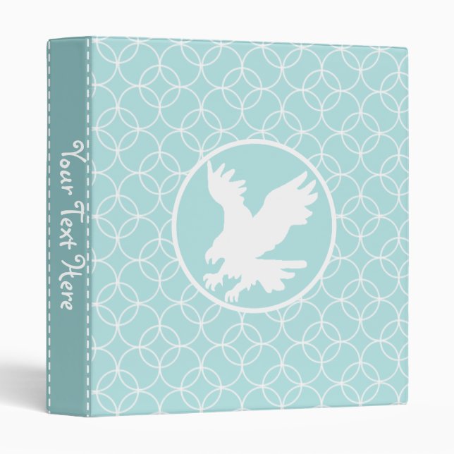 Eagle; Baby Blue Circles Binder (Front/Spine)