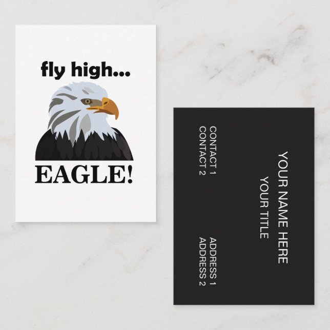 Eagle Bald Eagle Fly High Eagle Business Card (Front/Back)