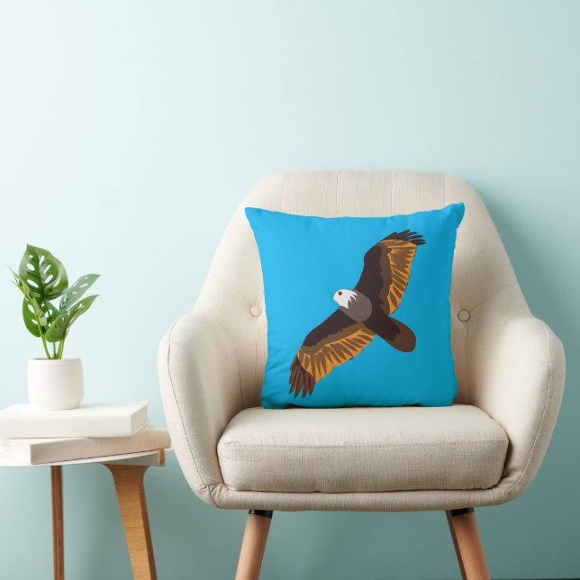 Eagle Bald Eagle  Throw Pillow (Chair)