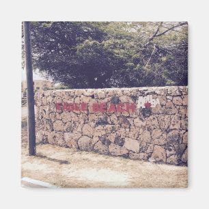 Eagle Beach - 2 Inch Square Magnet