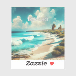 Eagle Beach Aruba 3 Inch Vinyl Sticker