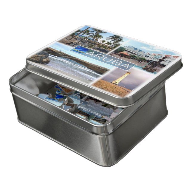 Eagle Beach - Aruba - Jigsaw Puzzle (Lid Open)