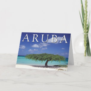 Eagle Beach Caribbean, Aruba Letterpress Thank You Card