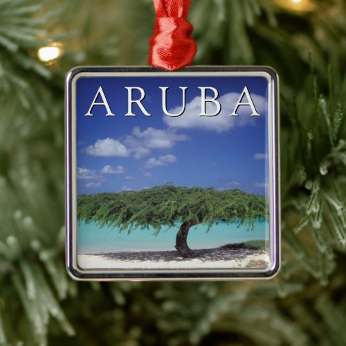 Eagle Beach  Caribbean Aruba Metal Ornament