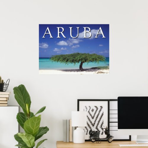 Eagle Beach  Caribbean Aruba Poster