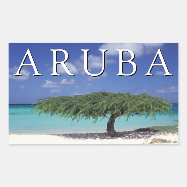 Eagle Beach | Caribbean, Aruba Rectangular Sticker (Front)