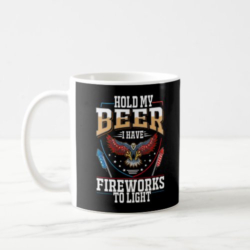 Eagle Beer Fireworks America 4th of July Celebrati Coffee Mug