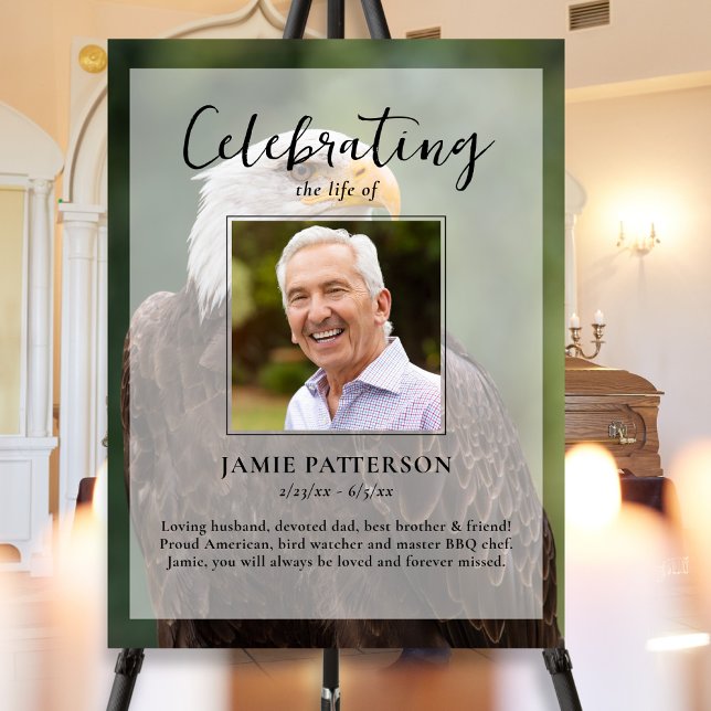 Eagle Bird, Celebration of Life, Funeral Photo Poster (Creator Uploaded)