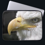 EAGLE BIRD OF PREY LAPTOP SLEEVE<br><div class="desc">A photographic design of the head of a beautiful bald eagle.</div>