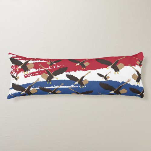 Eagle Bird USA Patriotic American Flag  Body Pillow