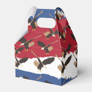 Eagle Bird USA Patriotic American Flag Favor Boxes
