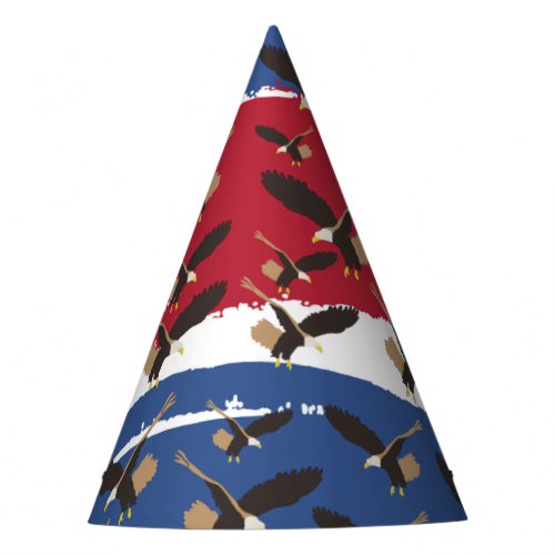 Eagle Bird USA Patriotic American Flag  Party Hat