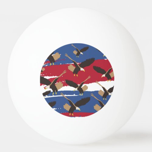 Eagle Bird USA Patriotic American Flag Ping Pong Ball