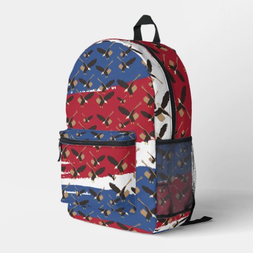 Eagle Bird USA Patriotic American Flag  Printed Backpack