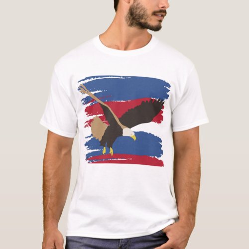 Eagle Bird USA Patriotic American Flag  T_Shirt