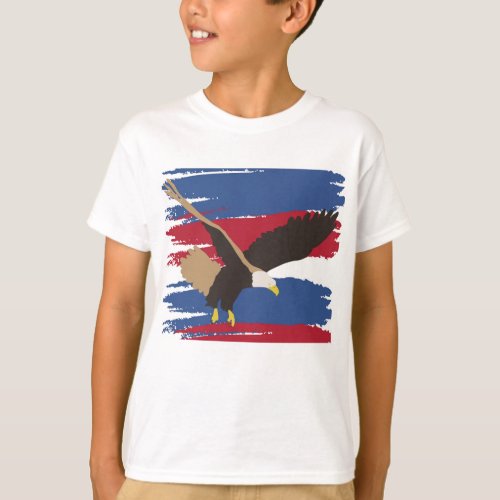 Eagle Bird USA Patriotic American Flag T_Shirt