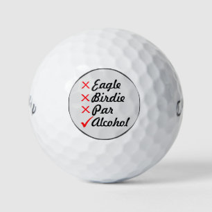 Eagle Birdie Par Alcohol  Golf Humor Balls