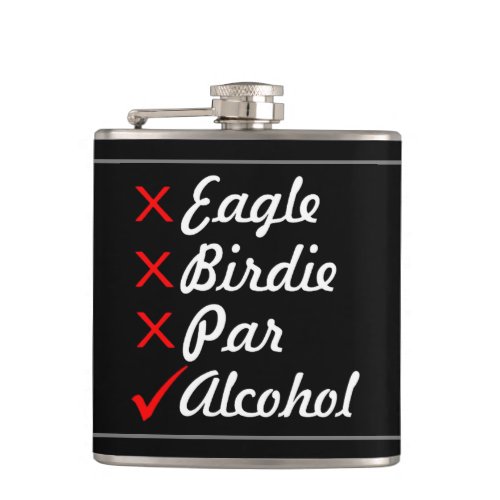 Eagle Birdie Par Alcohol Humor Flask