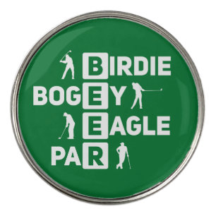 Eagle Birdie Par Bogey Beer funny  Golf Ball Marker